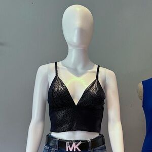 Guess -  Blue Snakeskin Crop Top